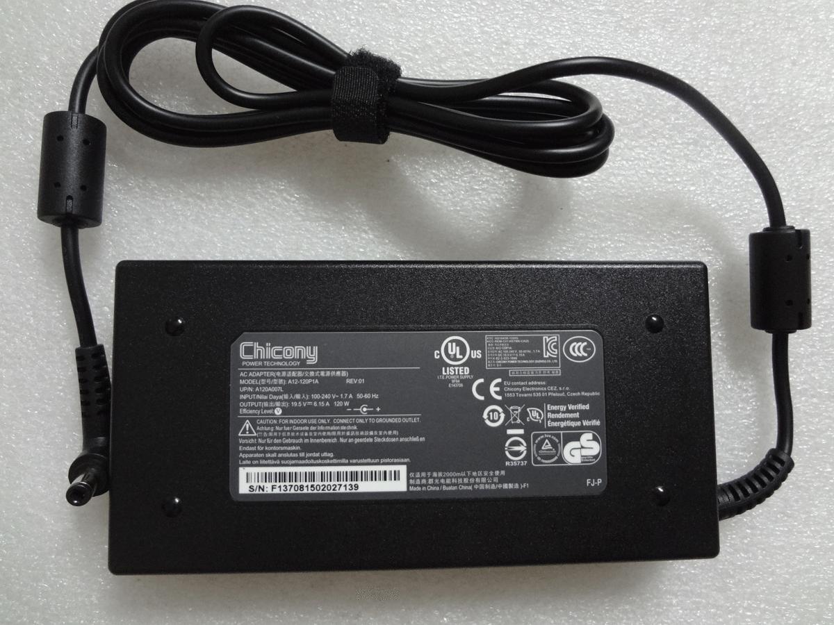 NEW Slim Original Chicony 120W 19.5V 6.15A f MSI GE62 Apache Pro-004 AC Adapter